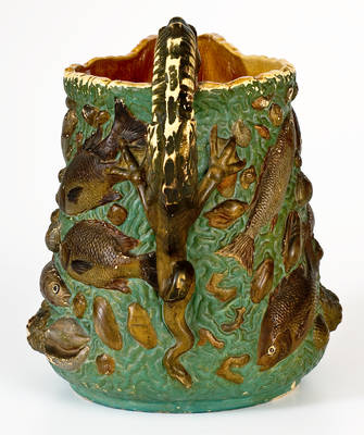 Outstanding Edwin Bennett, Baltimore, MD Cold-Painted Marine Pitcher