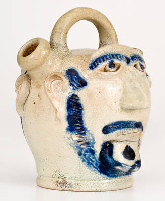 Exceedingly Rare & Important Remmey, Philadelphia Stoneware Face Jug