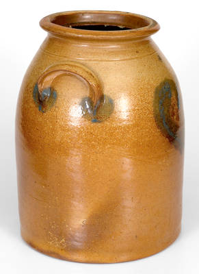 Northeastern Stoneware Heart-Decorated Jar