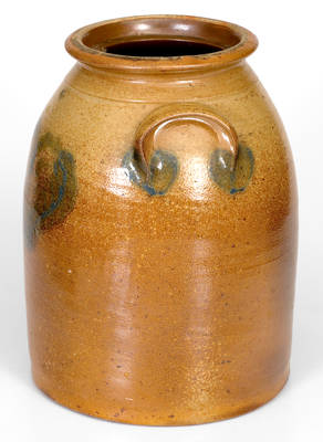 Northeastern Stoneware Heart-Decorated Jar