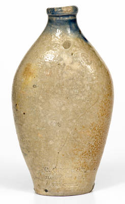 Very Rare C. CROLIUS / MANUFACTURER / NEW-YORK Stoneware Flask