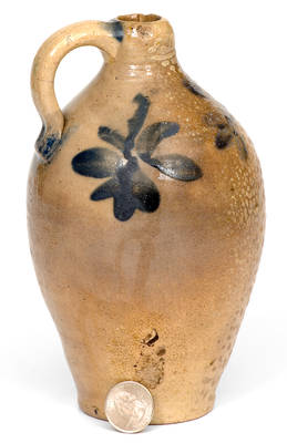 Small-Sized Early Cornwall, NY Cobalt-Decorated Stoneware Jug