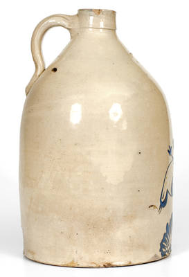 Fulper (Flemington, NJ) Stoneware Jug w/ Dead Bird Decoration