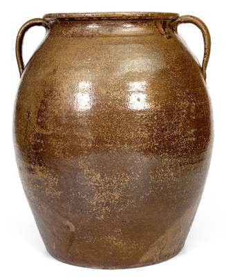 Fine Large Double-Handled Stoneware Jar, Washington or Crawford County, Georgia