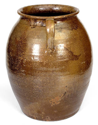 Fine Large Double-Handled Stoneware Jar, Washington or Crawford County, Georgia