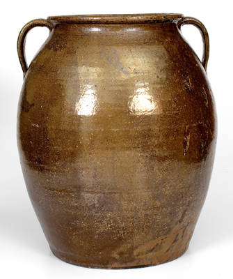 Fine Large Double-Handled Stoneware Jar, Washington or Crawford County, Georgia