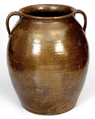 Fine Large Double-Handled Stoneware Jar, Washington or Crawford County, Georgia