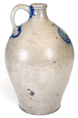 2 Gal. Stoneware Jug w/ Watchspring Decoration, New Jersey or Manhattan origin, 18th century