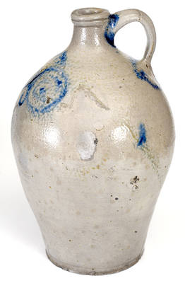 2 Gal. Stoneware Jug w/ Watchspring Decoration, New Jersey or Manhattan origin, 18th century