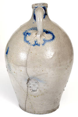 2 Gal. Stoneware Jug w/ Watchspring Decoration, New Jersey or Manhattan origin, 18th century