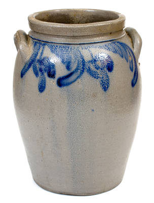 J. KEISTER & CO. / STRASBURG, VA Stoneware Jar w/ Floral Decoration