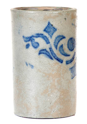Small-Sized Western PA Stoneware Canning Jar w/ Stenciled Vine Motif