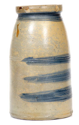 Rare N. COOPER & POWER / MAYSVILLE, KY Stoneware Striped Canning Jar Impressed