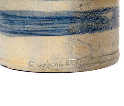 Rare N. COOPER & POWER / MAYSVILLE, KY Stoneware Striped Canning Jar Impressed