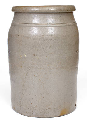 N. COOPER & POWER / MAYSVILLE, KY Stoneware Jar with Bold Cobalt Decoration