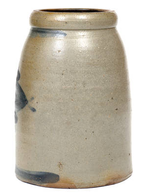 Western PA Stoneware Canning Jar w/ Freehand Floral Decoration