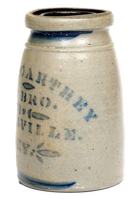 G. A. McCARTHEY & BRO. / MAYSVILLE, KY Stoneware Canning Jar