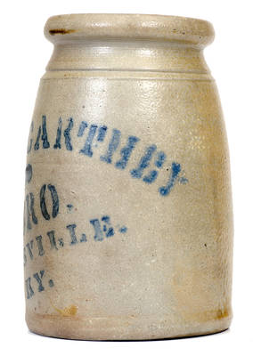 G. A. McCARTHEY & BRO. / MAYSVILLE, KY Stoneware Canning Jar