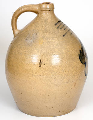 3 Gal. Stoneware Jug with Impressed ALBANY, NY Advertising