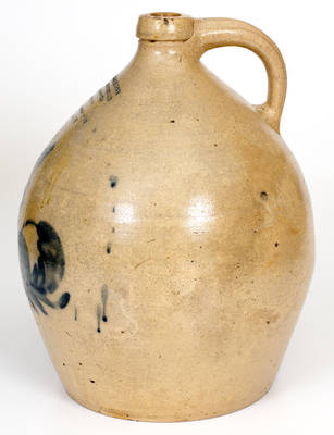 3 Gal. Stoneware Jug with Impressed ALBANY, NY Advertising