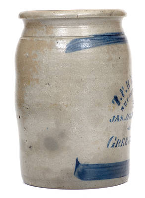 1 Gal. T. F. REPPERT / SUCCESSOR TO JAS. HAMILTON & CO. / GREENSBORO, PA Stoneware Jar