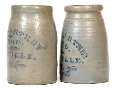 Lot of Two: G. A. MCCARTHEY & BRO. / MAYSVILLE, KY Stoneware Canning Jars