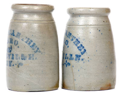 Lot of Two: G. A. MCCARTHEY & BRO. / MAYSVILLE, KY Stoneware Canning Jars