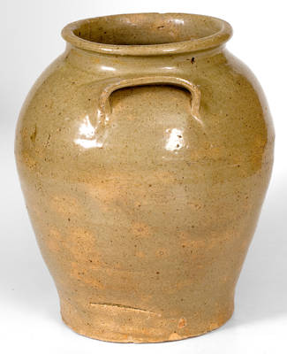 2 Gal. Pottersville, Edgefield District, SC Alkaline-Glazed Stoneware Jar w/ Impressed Marks