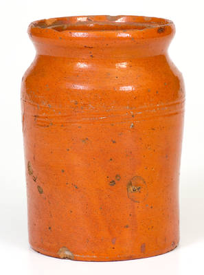 Very Rare BACHER & KERN / WINCHESTER, VA Redware Canning Jar