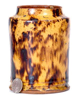 Fine Manganese-Glazed Redware Jar or Tea Canister, probably Mid-Atlantic origin