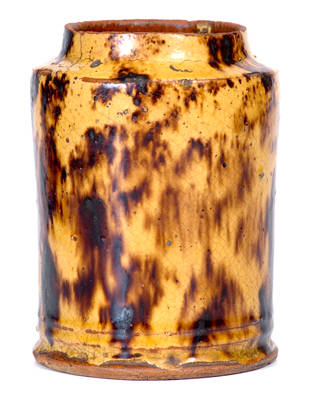 Fine Manganese-Glazed Redware Jar or Tea Canister, probably Mid-Atlantic origin