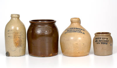 Lot of Four: Pieces of Advertising Stoneware