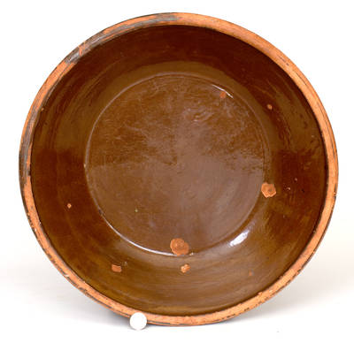 Rare Benjamin Dodge, Portland, Maine Large Redware Dish