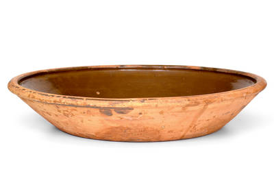 Rare Benjamin Dodge, Portland, Maine Large Redware Dish