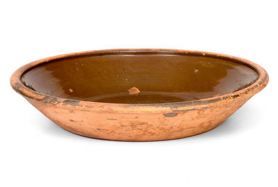 Rare Benjamin Dodge, Portland, Maine Large Redware Dish