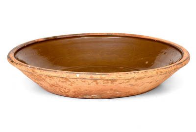 Rare Benjamin Dodge, Portland, Maine Large Redware Dish