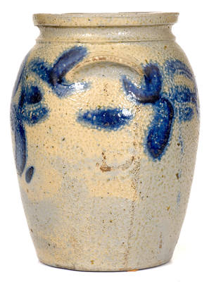 1/2 Gal. Baltimore Stoneware Jar with Floral Decoration, circa 1840