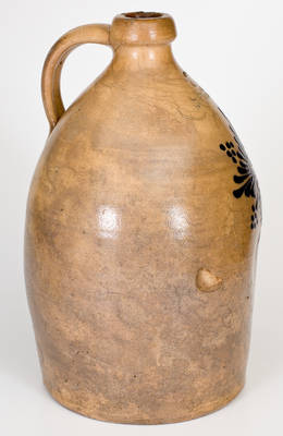 C. W. BRAUN / BUFFALO, NY Stoneware Jug with Bold Starburst Decoration