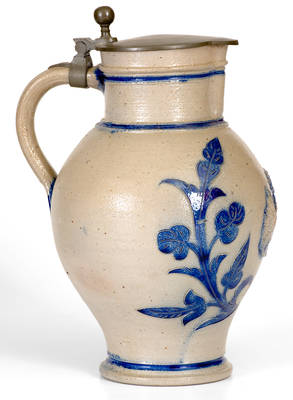 Wingender (Haddonfield, New Jersey) Stoneware Pitcher with Applied Stag Decoration