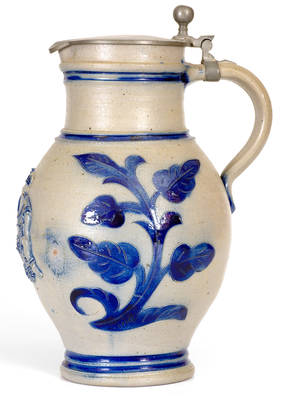 Wingender (Haddonfield, New Jersey) Stoneware Pitcher with King Gambrinus Decoration