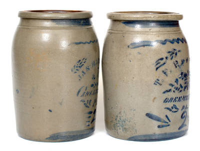 Lot of Two: GREENSBORO, PA Stoneware Jars