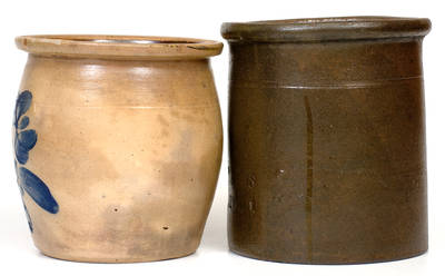 Lot of Two: McCAREL & BURNS / RICHMOND, Ohio Crock (Beaver, PA origin) and Central PA Jar