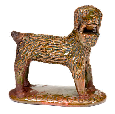 Pennsylvania Redware Dog Figurine