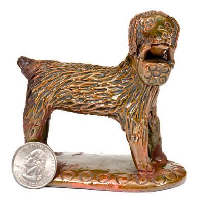 Pennsylvania Redware Dog Figurine