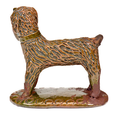 Pennsylvania Redware Dog Figurine