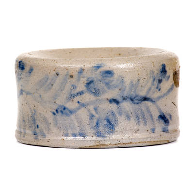 Very Fine Miniature Baltimore Stoneware Spittoon w/ Profuse Floral Decoration