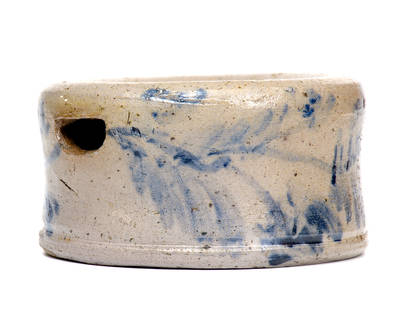 Very Fine Miniature Baltimore Stoneware Spittoon w/ Profuse Floral Decoration