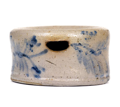 Very Fine Miniature Baltimore Stoneware Spittoon w/ Profuse Floral Decoration