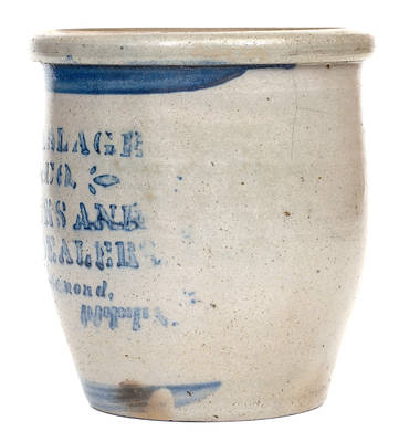 WM. HASLAGE & CO. / GROCERS AND TEA DEALERS Pittsburgh Stoneware Advertising Jar