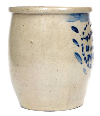 FROM PHILIP EILER / EAST BIRGMINGHAM POTTERY (Pittsburgh, PA) Stoneware Cream Jar
